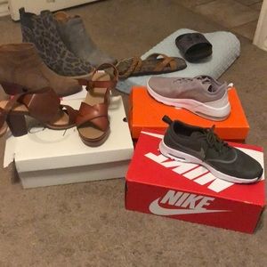 Tennis Shoes, slide on, dressy Shoes, Ankle Boots.